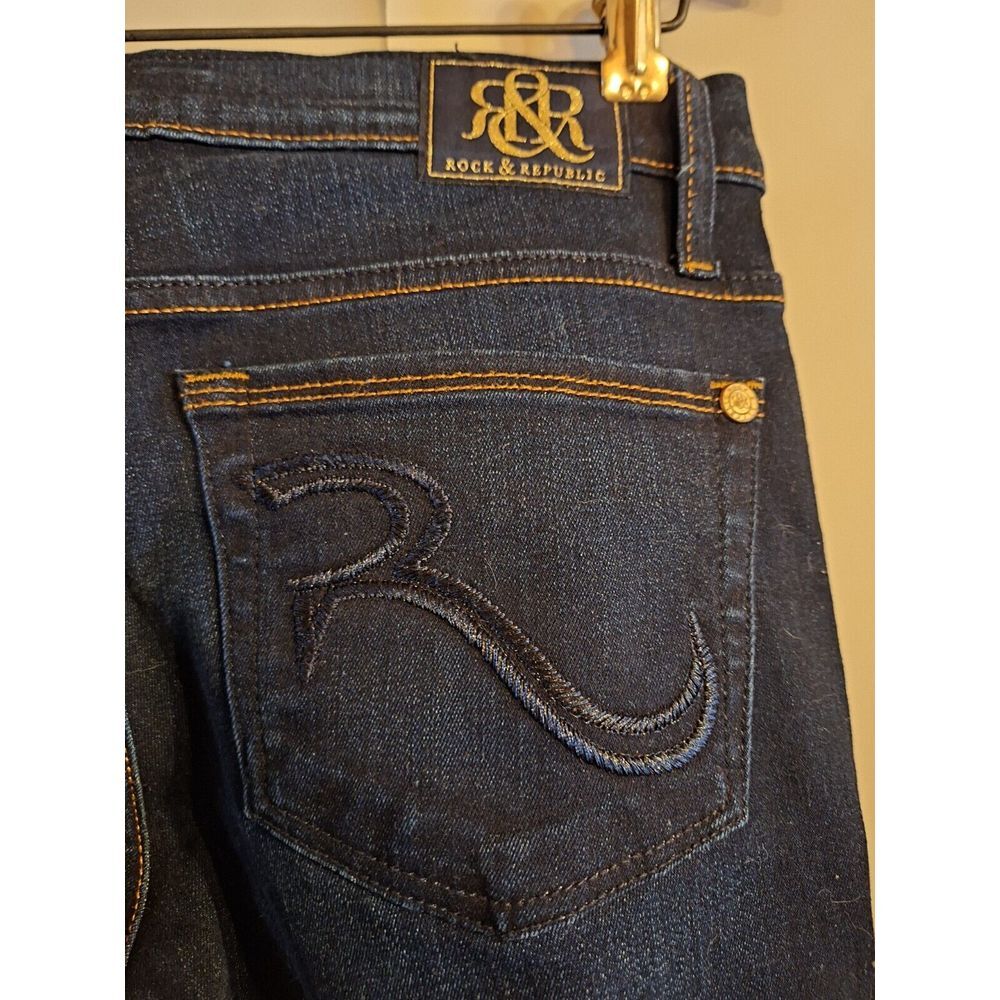 Rock & Republic Women's Jeans, Denim Rx Kasandra Bootcut 6M, R012338, Navy Blue - Picture 9 of 11